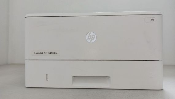 Принтер HP LaserJet Pro M402dne / Лазерний монохромний друк / 1200x1200 dpi / A4 / 38 стор/хв / USB 2.0, Ethernet / Дуплекс / Кабелі в комплекті б/в | Зображення 2