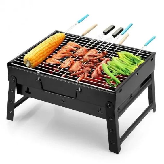 Портативний гриль TL-372 барбекю BBQ Grill Portable складний переносний мангал для дому дачі та туризму | Зображення 2
