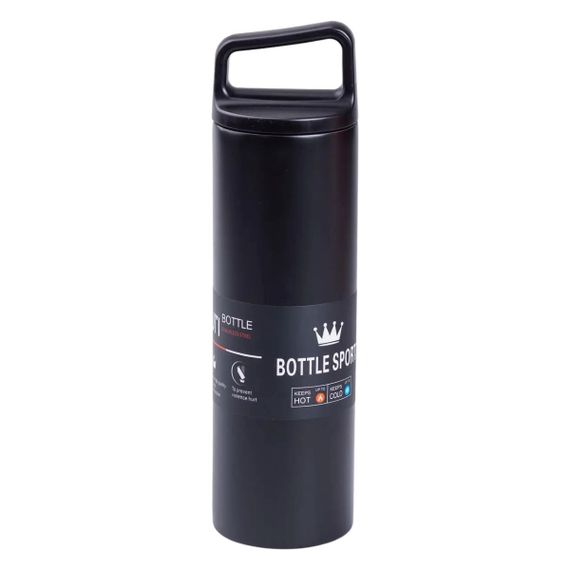 Термос металевий 500 мл Bottle Sport з вакуумною ізоляцією  чорний HPGM5009B