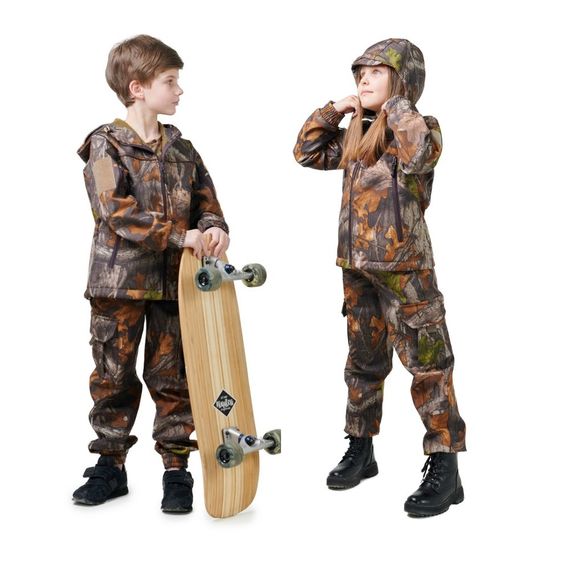 Костюм дитячий ARMY KIDS Скаут Soft-Shell теплий камуфляж Дубок 128-134