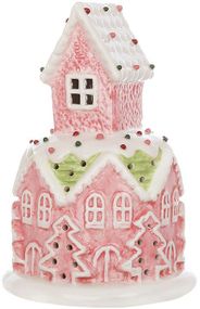 Декоративний "Зефірний Будиночок" 17см з LED-підсвічуванням, рожевий