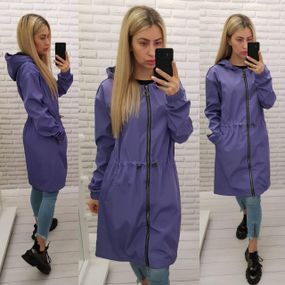 Жіночий стильний демисезонний плащ-вітровка арт А-102 / колір бузковий