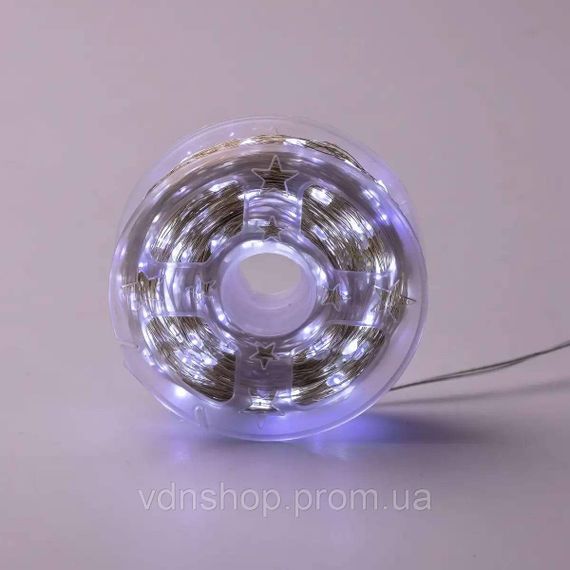 Гірлянда роса на пульті 100 метрів на 1000 led світлодіодів крапля на білому дроті біла 1000L100MWW | Зображення 6