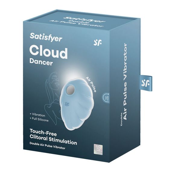 Вакуумний стимулятор з вібрацією Satisfyer Cloud Dancer Blue | Зображення 5