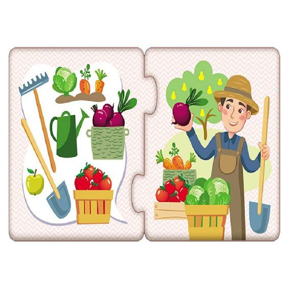 Детские пазлы-половинки "Профессии" 1214010 на укр. языке | Зображення 1