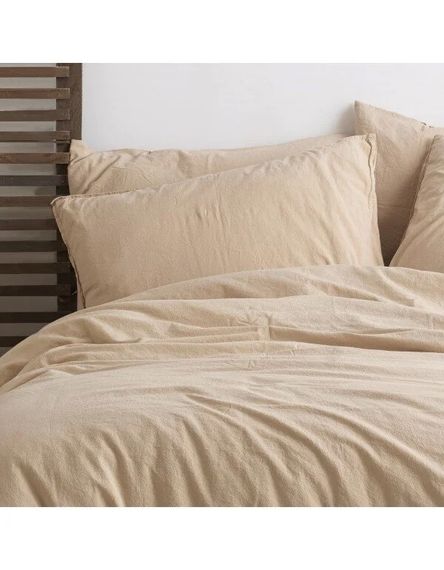 Постільна білизна Limasso Stonewashed Ranforse 200 х 220 см Akdeniz Bej | Зображення 1