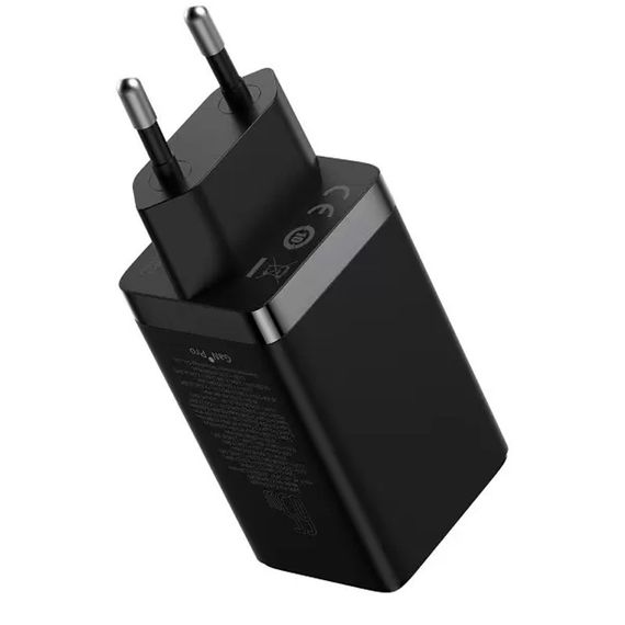 МЗП Baseus GaN5 Pro 65W 2Type-C+USB 100W EU (CCGP12020) Black | Зображення 3