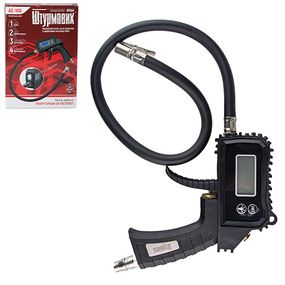 Манометр Штурмовик/АС-106/LCD дисплей/LED/psi-bar-кg/см2-kpa/0~10