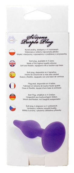 Анальний плаг Silicone Plug Purple - Large, BS6400090 Sex Aura | Зображення 6