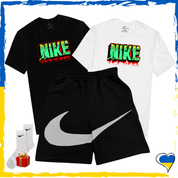Комплект шорти Nike Big Swoosh та футболки 2шт Nike. Комплект Найк Біг Свуш XS/S