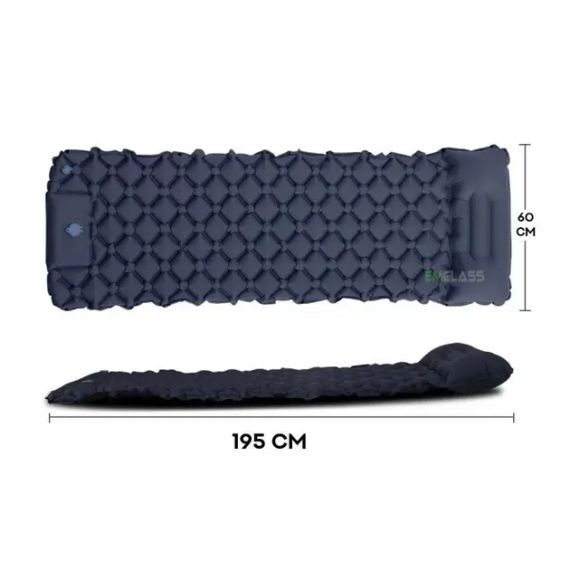 Туристический надувной матрас Каремат с подушкой со встроенным насосом 60 см на 190 см. Outdoor Sleeping | Зображення 3