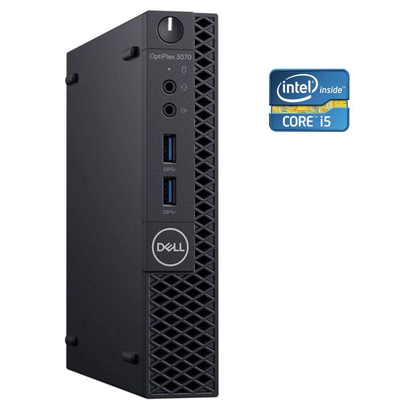 Неттоп Dell OptiPlex 3070 Micro USFF / Intel Core i5-10500T (6 (12) ядер по 2.3 - 3.8 GHz) / 8 GB DDR4 / 256 GB SSD / Intel UHD Graphics 630 б/у