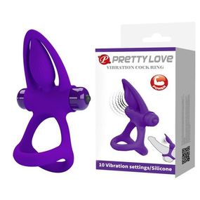 Эрекционное кольцо - Pretty Love Vibration Cock Ring Purple sexstyle