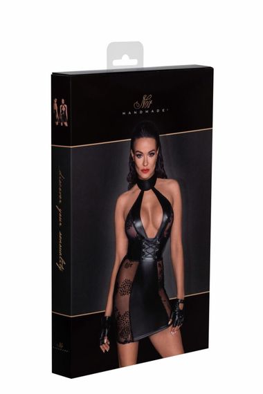 Сукня Noir Handmade F238 Short tulle dress with powerwetlook inserts, L | Зображення 5