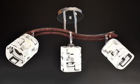 Люстра стельова на 3 лампочки 25303 Хром 29х12х65 см.