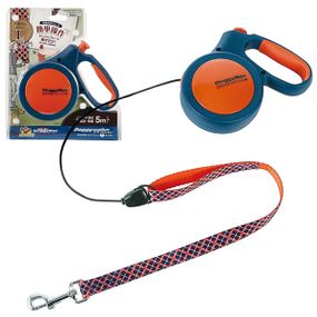 Рулетка DoggyMan Retractable Lead Trad Style L, трос 5 м, синий