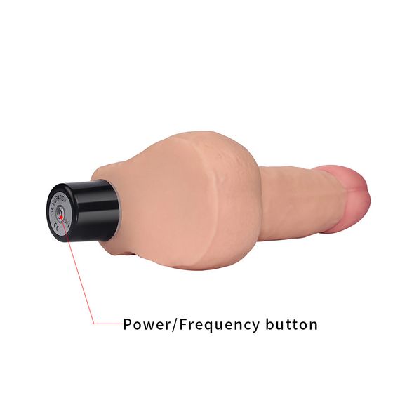 Реалістичний вібратор - Real Softee Vibrator With Balls 8" Sex Aura | Зображення 2