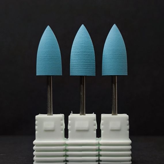 Синій конусний силіконовий полірувальник кутикули (великий)