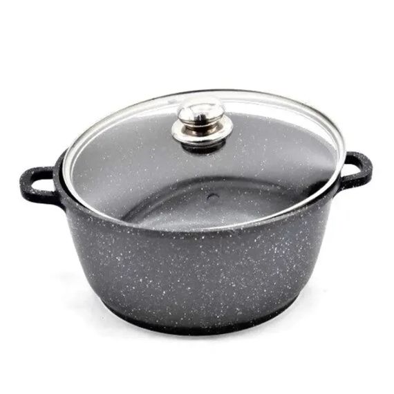 Каструля казан з кришкою Benson BN-297 з литого алюмінію та мармуровим антипригарним покриттям об'ємом 1.5 л. | Зображення 1