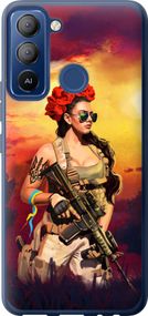 Чехол на Tecno POP 5 LTE BD4 Украинка с оружием "5316u-2639-17620"