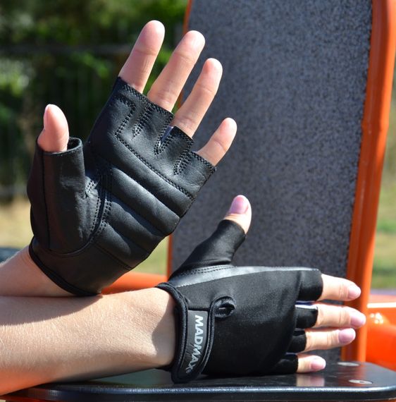 Рукавички для фітнесу MadMax MFG-251 Rainbow Grey L | Зображення 7