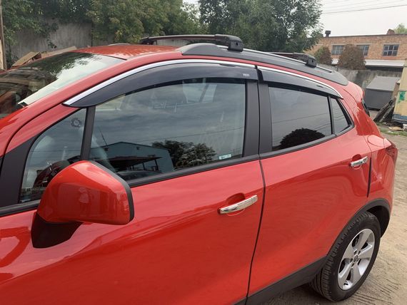 Ветровики с хромом (4 шт, Niken) для Opel Mokka 2012-2021 гг | Зображення 5