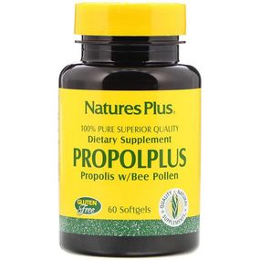 Натуральная добавка для иммунитета Nature's Plus Propolplus Propolis w/Bee Pollen 60 Softgels