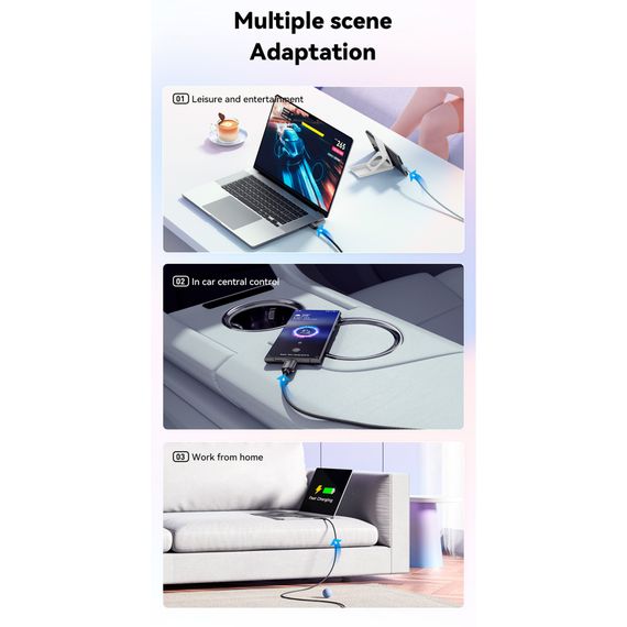 Дата кабель USB-C to USB-C 1.0m 100W white Essager (EXCTT1-WL02-P) | Зображення 7