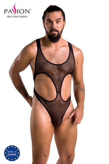 Чоловіче сітчасте боді Passion 040 LEON XXL/XXXL Black, сітка, резинки sexstyle | Зображення 4