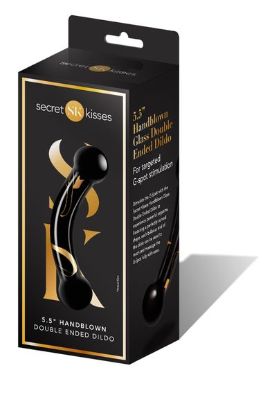 Скляний двосторонній фалоімітатор SECRET KISSES 5.5" HANDBLOWN DOUBLE ENDED DILDO | Зображення 3