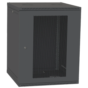 IPCOM 15U 600x600 Шафа телекомунікаційна двері перф(чорна) - Серверні шафи