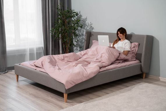 Комплект Постільної Білизни ARDESTO  1.5сп Mix&amp;Match, підковдра 160х220см, простирадло 180х240см, наволочки (2) 50х70см, 100% бавовна, сатин, рожевий світлий (ART1622SP) | Зображення 6