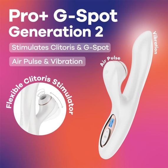 Вакуумний вібратор-кролик Satisfyer Pro+ G-Spot Generation 2 White | Зображення 6
