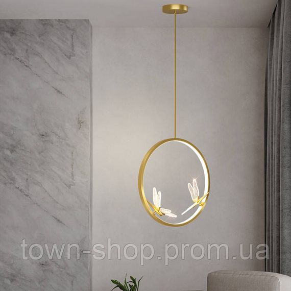 Люстра потолочная LED C18-gd-k Золото 35-200х25х10 см. | Зображення 2