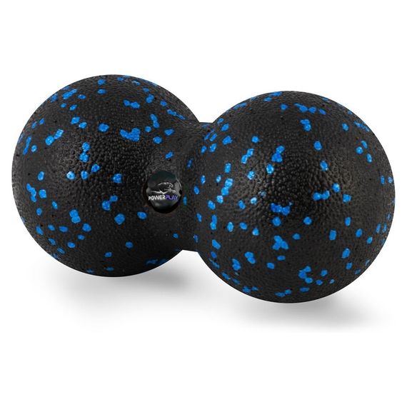 Массажный мяч двойной Паверплей PP-4352 Epp foam peanut ball (d8*16cm.) Черно/Синий | Зображення 2