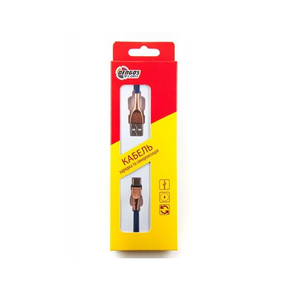 Дата кабель USB 2.0 AM to Micro 5P 1.5m blue Dengos (NTK-M-DL-SET-BLUE) | Зображення 2