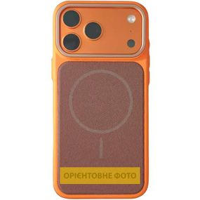 Чехол TPU TechWoven Hybrid with MagSafe для Apple iPhone 17 (6.3") Orange / Brown