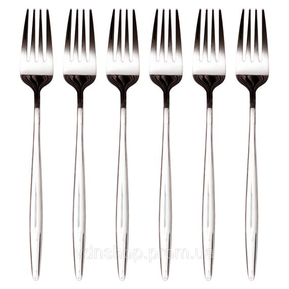 Набір столових виделок 6 штук виделки кухонні з нержавіючої сталі 21 (см) Срібло HP-8-28 | Зображення 1