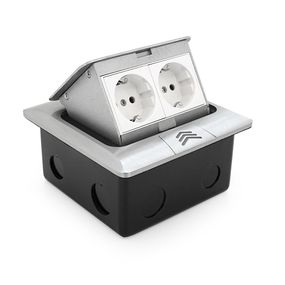 Розетка двойная напольная выдвижная с заземлением J28L, Input: AC 100-250V 16A