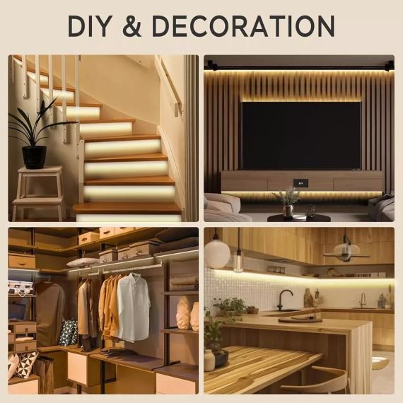 Світлодіодна стрічка Luktix COB 10M, світлодіодні стрічки натурального білого кольору 4000K, світлодіодна стрічка | Зображення 5