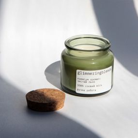 Ароматична свічка glimmeringblends "чистий льон" з соєвого воску 100 мл