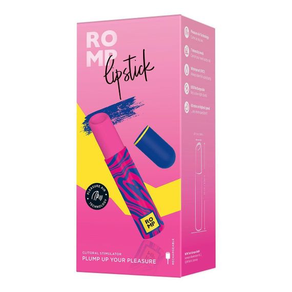 Вакуумний кліторальний стимулятор-помада Romp Lipstick, 7 рівнів інтенсивності Sex Aura | Зображення 6