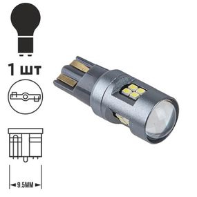 Лампа діодна T-10 -16SMD-2016 лiнза 10845