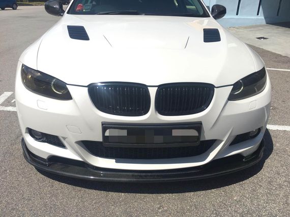 Накладка на передній бампер Lip Hamman-Style V2 (для M3, Карбон) для BMW 3 серія E-90/91/92/93 2005-2011 рр | Зображення 1