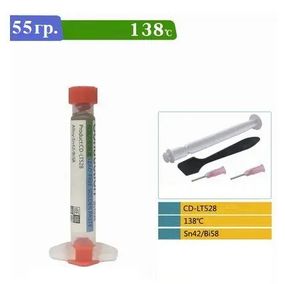 Низкотемпературная паяльная паста Conduction CD-LT528 55 гр