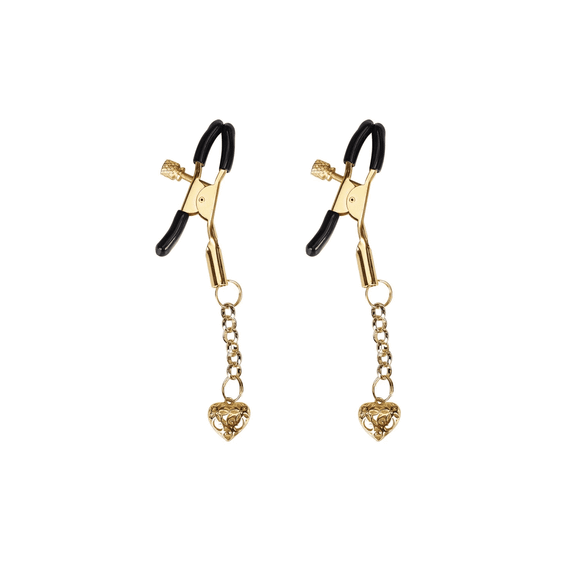 Зажимы для сосков Liebe Seele Hollow Heart Nipple Clamps Золотистые One Size | Зображення 1