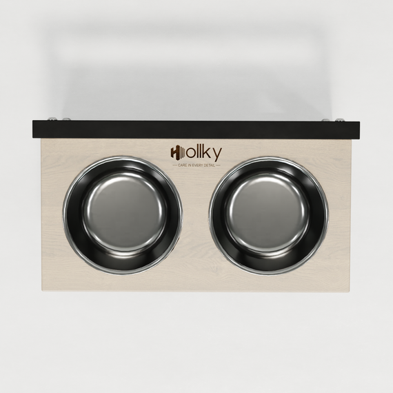 Миски на регулируемой подставке для маленьких собак Hollky Flex S (2 × 0.450 л) FS-422523-BLWH | Зображення 3