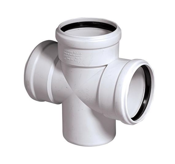 Крестовина с параллельными отводами Rehau Raupiano Plus, 110-110-50-87° (100929002)