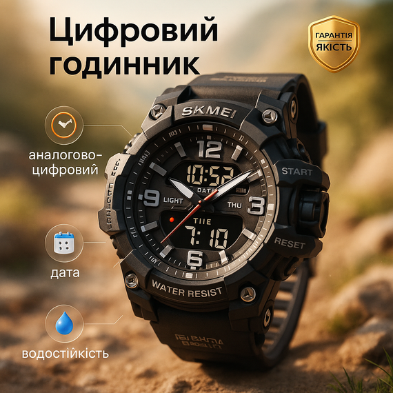 Сучасний військовий годинник SKMEI, Чоловічий годинник для риболовлі Електронний спортивний KF-93