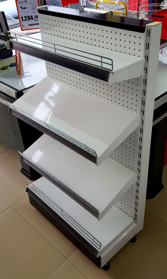 Пристінний стелаж 175/100/50/40*3 білого кольору, Оранжевый | Зображення 4